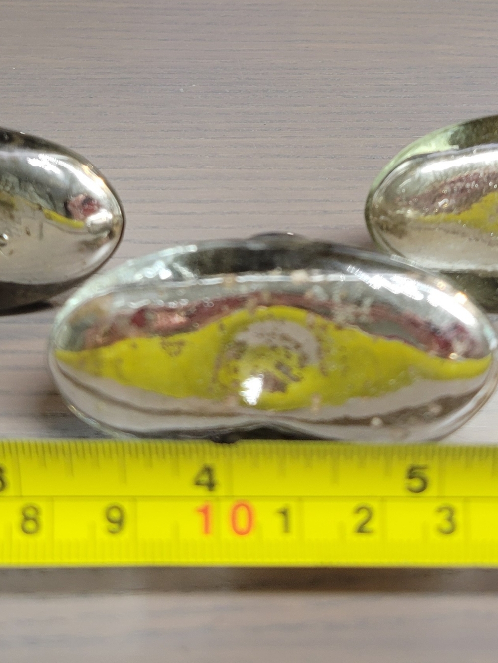 Mercury Glass Oval Drawer Knobs/ Pulls  Set Of 3
